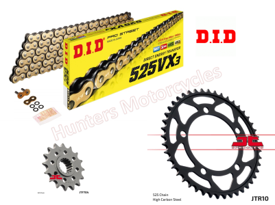 BMW F900 XR DID Gold X-Ring Chain and JT Sprockets Kit (2020 to 2022) OUT OF STOCK