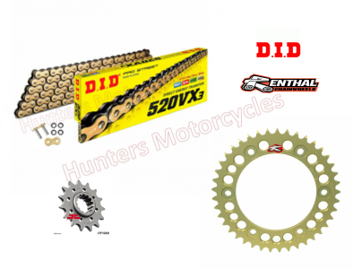 Honda CB650R DID Gold X-Ring Chain and Renthal 520 Race Sprocket Kit (OUT OF STOCK)